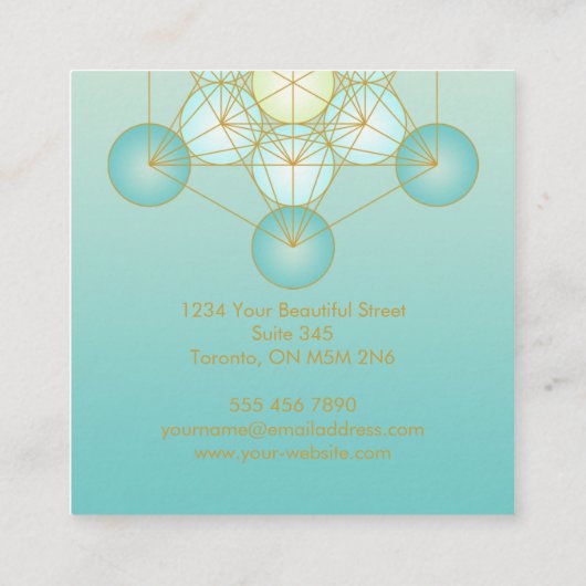 Massagetherapist Editable Visitekaartje (Achterkant)