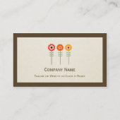 Massagetherapist - Eenvoudige elegante zonnebloeme Visitekaartje (Achterkant)