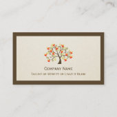 Massagetherapist - Elegant Swirl Whimsical Tree Visitekaartje (Achterkant)