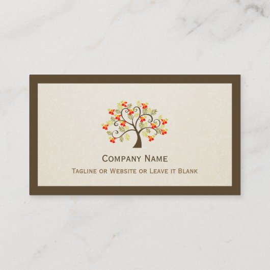 Massagetherapist - Elegant Swirl Whimsical Tree Visitekaartje (Achterkant)
