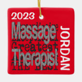 Massagetherapist Extraordinaire CUSTOM Keramisch Ornament (Voorkant)