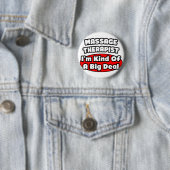 Massagetherapist... grote deal ronde button 5,7 cm (In situ)