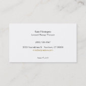 Massagetherapist Henna Dragonfly Tattoo Hand 5a Visitekaartje (Achterkant)