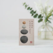 Massagetherapist Hot Rocks Visitekaartje (Staand voorkant)