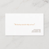 Massagetherapist, kliniek, wasachtige Visitekaartj Visitekaartje (Achterkant)