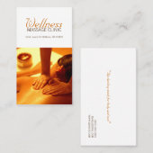 Massagetherapist, kliniek, wasachtige Visitekaartj Visitekaartje (Voorkant / Achterkant)