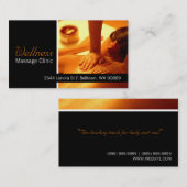 Massagetherapist, kliniek, wasachtige Visitekaartj Visitekaartje (Voorkant / Achterkant)