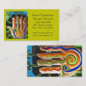 Massagetherapist, lichaamswerk, reflexologie visitekaartje (Voorkant / Achterkant)