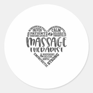 Massagetherapist, Masseuse, metro kunst Ronde Sticker