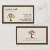 Massagetherapist - Natuur van het leven Visitekaartje (Voorkant / Achterkant)