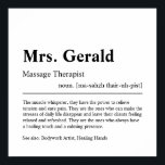 Massagetherapist Persoonlijke cadeaus Poster<br><div class="desc">Elegant creatief aangepast Massage Therapist Gift in minimalistische stijl zwart-wit. Bekijk onze winkel - collectie voor anderen. Geef ons gratis een bericht als je hulp nodig hebt om dit aan te passen of om het even welke specifieke aanpassingsbehoeften aan te passen.</div>