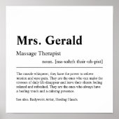 Massagetherapist Persoonlijke cadeaus Poster (Voorkant)