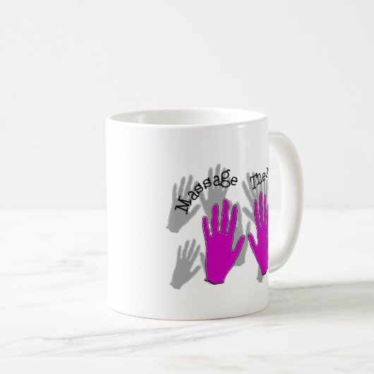 Massagetherapist PINK Hands Design Koffiemok (Voorkant rechts)