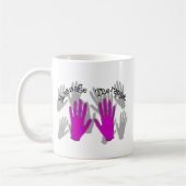 Massagetherapist PINK Hands Design Koffiemok (Links)