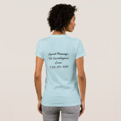 Massagetherapist ReportingFor Duty T-shirt (Achterkant volledig)