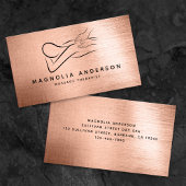 Massagetherapist Roos Gold Foil geborsteld metaal Visitekaartje