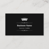 Massagetherapist Simple Elegant Royal Crown Visitekaartje (Achterkant)