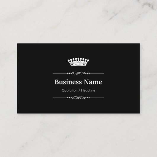 Massagetherapist Simple Elegant Royal Crown Visitekaartje (Achterkant)