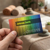 Massagetherapist - Stijlvolle regenboogkleuren Visitekaartje