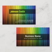 Massagetherapist - Stijlvolle regenboogkleuren Visitekaartje (Voorkant / Achterkant)