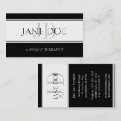 Massagetherapist Stripe W/W Visitekaartje (Voorkant / Achterkant)