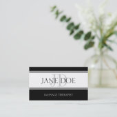 Massagetherapist Stripe W/W Visitekaartje (Staand voorkant)