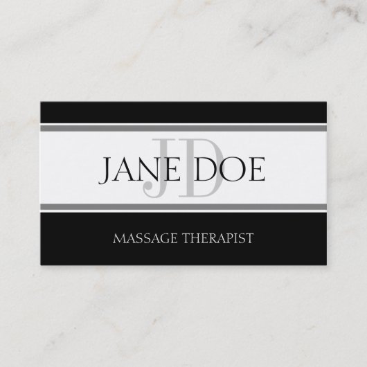 Massagetherapist Stripe W/W Visitekaartje (Voorkant)