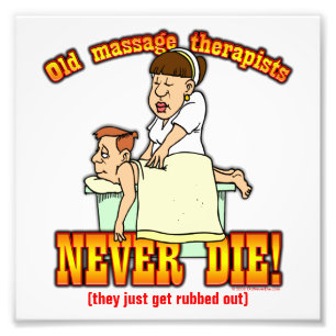 Massagetherapisten Foto Afdruk