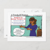 Massagetherapisten grenzen "Een aanraking van de H Briefkaart (Voorkant / Achterkant)