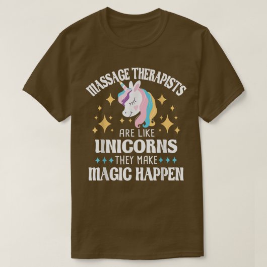 Massagetherapisten zijn net als Unicorns massage T-shirt (Design voorkant)