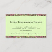 Massagetherapistische levensboom visitekaartje (Achterkant)