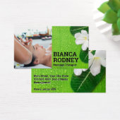 Massagetherapistische sessie | Bloemen bladeren Visitekaartje (Bureau)