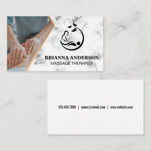 Massagetherapistische sessie | Logo Spa Visitekaartje (Voorkant / Achterkant)