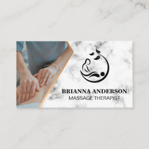 Massagetherapistische sessie Logo Spa Visitekaartje