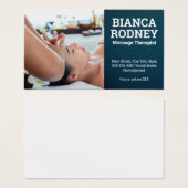 Massagetherapistische sessie | Massage kop Visitekaartje (Voorkant /achterkant)