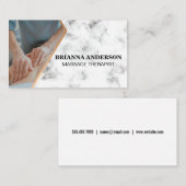 Massagetherapistische sessie | Uitsneden marmer Visitekaartje (Voorkant / Achterkant)