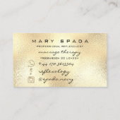 MassageTherapy Reflexology Hands Reiki Roos Gold' Visitekaartje (Achterkant)