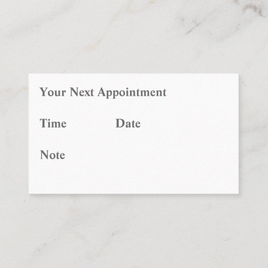 MassageVisitekaartjes Afsprakenkaartje (Achterkant)
