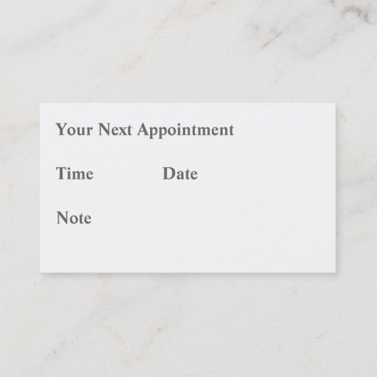 MassageVisitekaartjes Afsprakenkaartje (Achterkant)