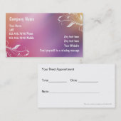 MassageVisitekaartjes Afsprakenkaartje (Voorkant / Achterkant)