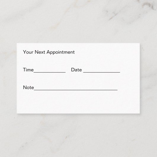 MassageVisitekaartjes Afsprakenkaartje (Achterkant)