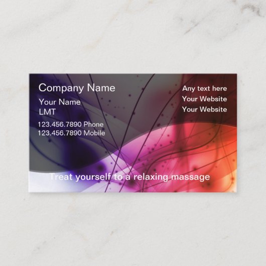 MassageVisitekaartjes Afsprakenkaartje (Voorkant)