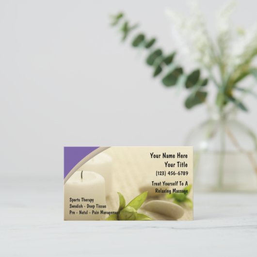 MassageVisitekaartjes Visitekaartje (Staand voorkant)