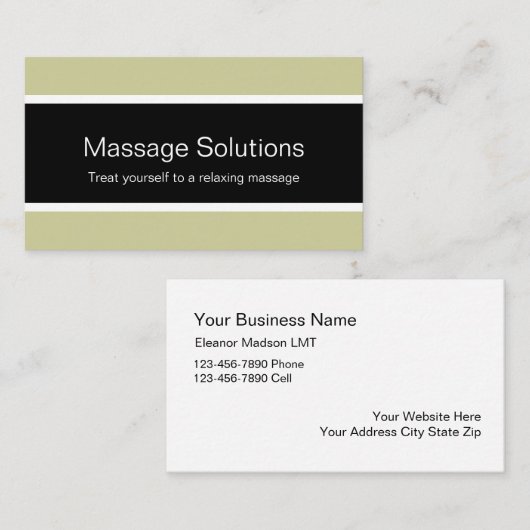 MassageVisitekaartjes Visitekaartje (Voorkant / Achterkant)