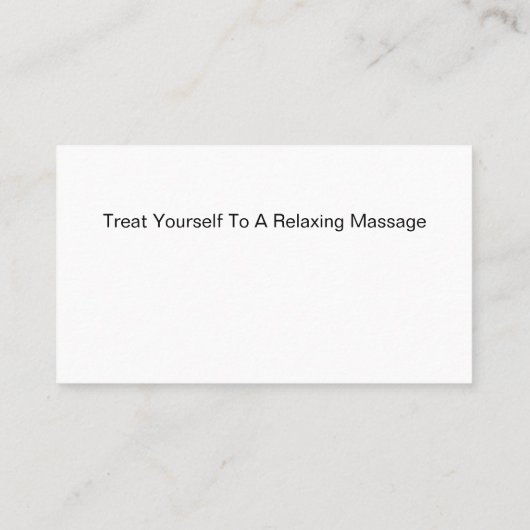 MassageVisitekaartjes Visitekaartje (Achterkant)