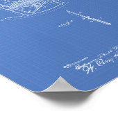 Massagevoorzitter 1900 Patent Art Blueprint Poster (Hoek)