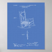 Massagevoorzitter 1900 Patent Art Blueprint Poster (Voorkant)