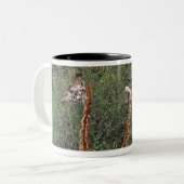 Massai Giraffe 3 Tweekleurige Koffiemok (Voorkant links)