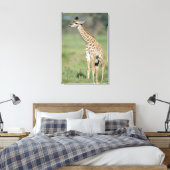 Massai Giraffe Baby Canvas Afdruk (Insitu (Slaapkamer))