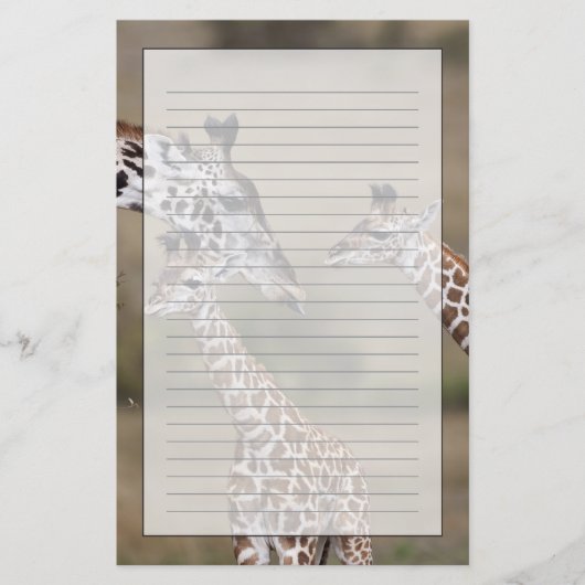 Massai-giraffe (Giraffe Tippelskirchi) Briefpapier (Voorkant)